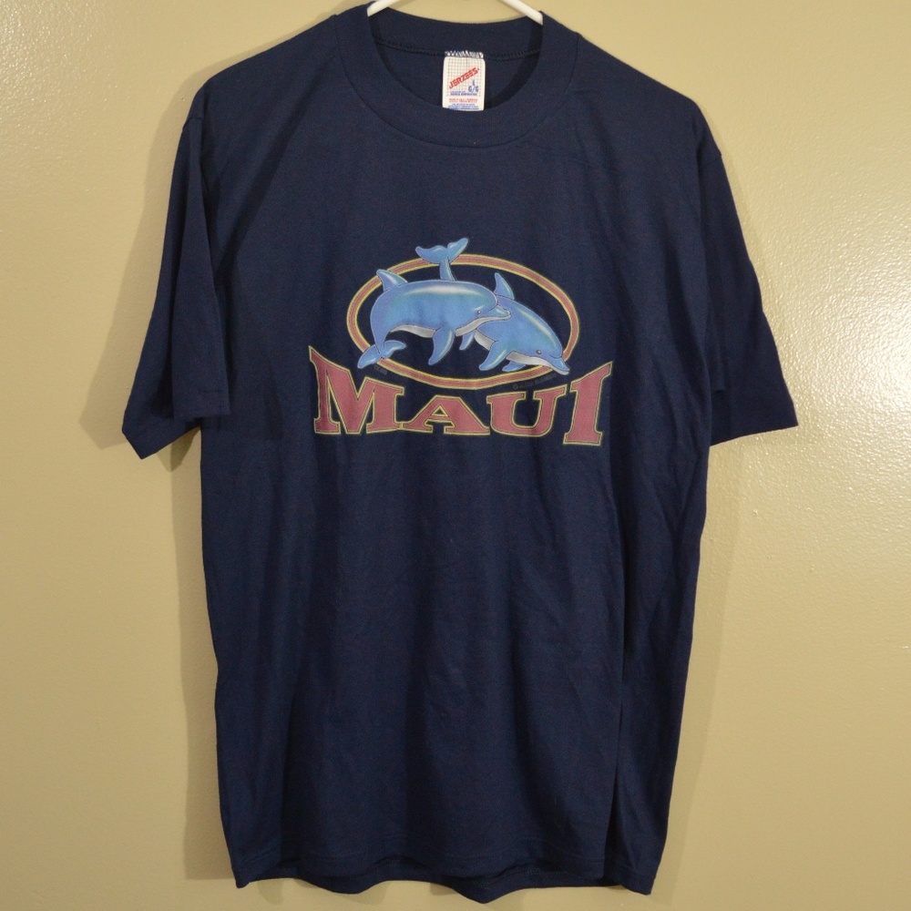 Vintage Maui Tourist Shirt Jerzees MiUSA Retro 90s